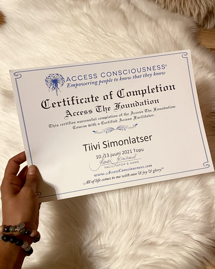 Access Foundation Tiivi Simonlatser sertifikaat