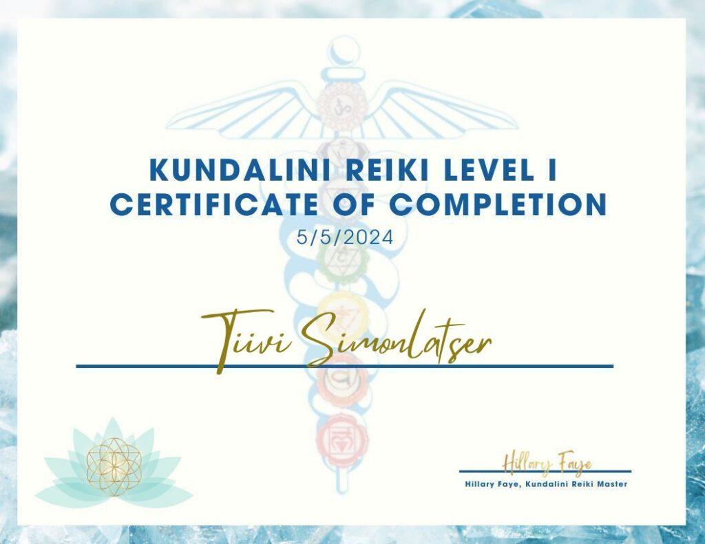 kundalini reiki sertifikaat